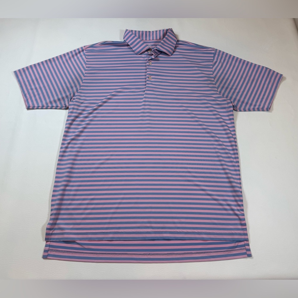 Turtleson Performance Stretch Polo Large Coral St… - image 1